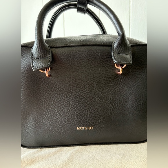 Matt & Nat Taha Satchel Bag Black Rose Gold - Picture 4 of 11